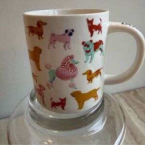 Dog Person Ceramic Mug in White with Multi-Color Dogs